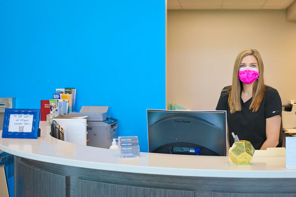 Front desk at Singing River Dentistry